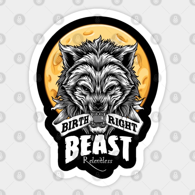 Birthright Beast Sticker by hauntedjack